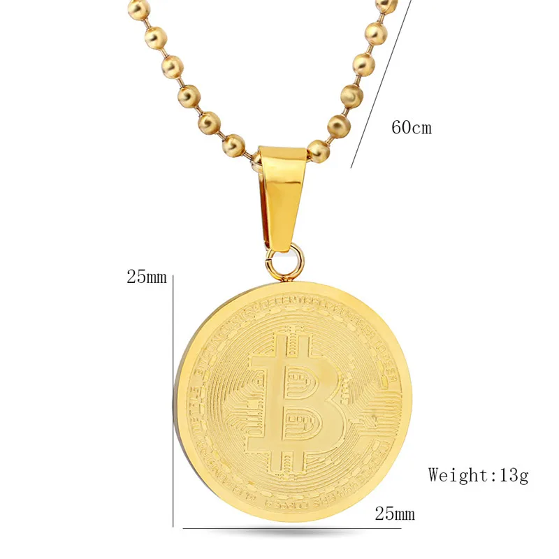 Titanium Steel Bitcoin Pendant 1