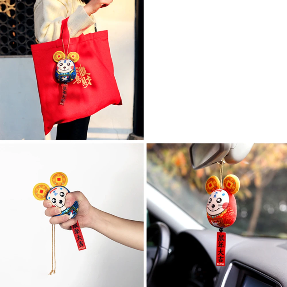 Китайская крыса год кулон Lucky кукла мышка домашнее автомобильное подвесное украшение талисман украшение подарки на год