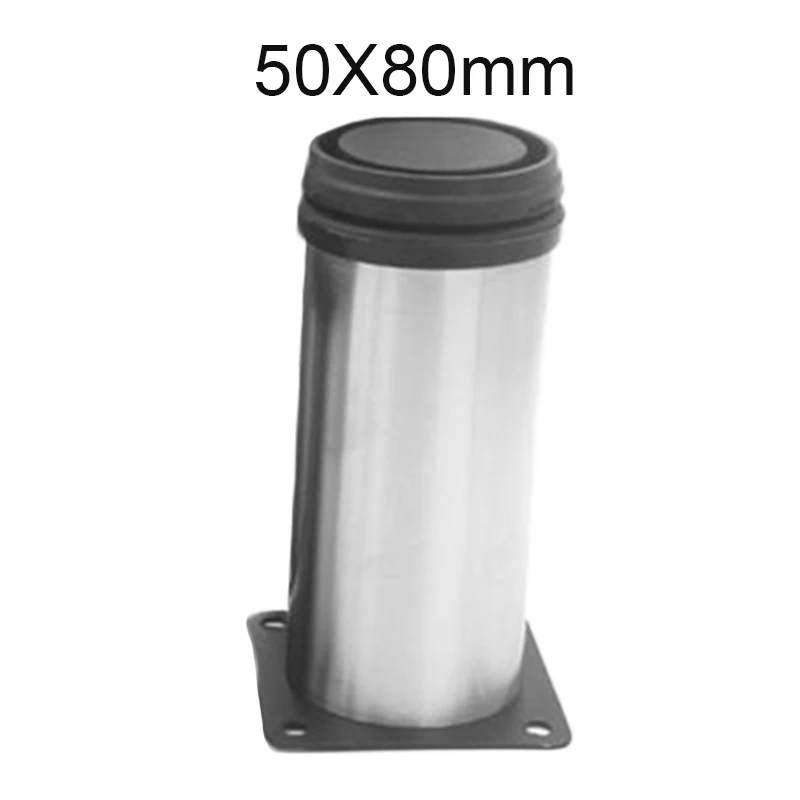 

Adjustable Height Furniture Cabinet Legs Metal Round Tube Foot Support Stand