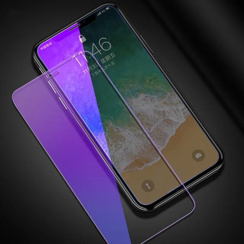 Закаленное стекло для iPhone 11 Pro Max XR XS X с защитой от синего излучения Apple SE 2020 8 7 6S 6