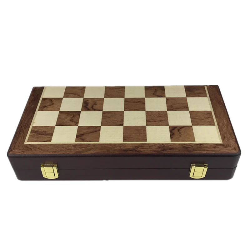 Classic Zinc Alloy Chess Pieces Wooden Chessboard Chess Game Set King Height 6.7cm Outdoor Game Yernea