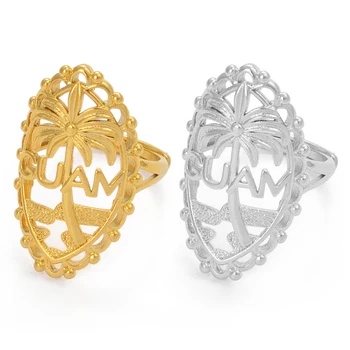 

Anniyo Guam Ring for Women Girl Men Gold Color Resizable Openable Ring Ethnic Jewelry Birthday Party Gifts #209406