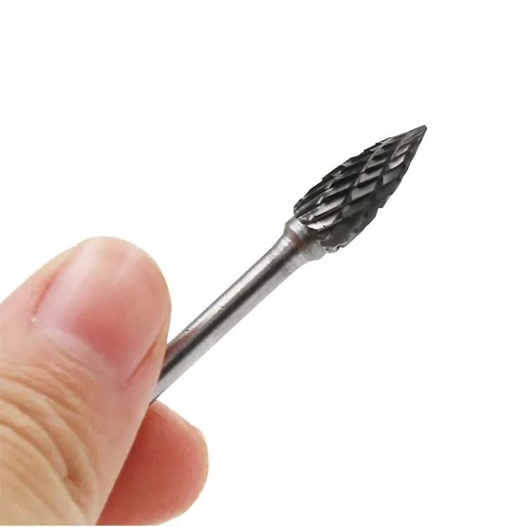 10pcs/ set 3*6MM Double text Head Tungsten Carbide Rotary Tool Point Burr Die Grinder Abrasive Tools Drill Milling Carving Bit