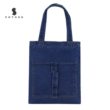 

Women Retro Jeans Handbag Canvas Bags Single Shoulder Fashion Simple Casual Storage Tote Crossbody Bag Large Capacity Cloth Bag