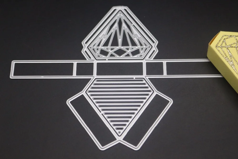 Hemere Dies 3D Алмазная коробка металлические режущие штампы для DIY Скрапбукинг альбом Тисненные карты декоративные поделки