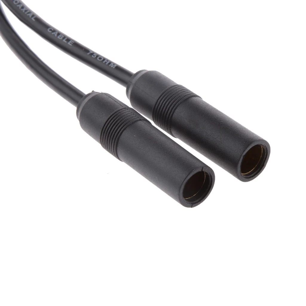 1 Male To 2 Female Y Car Stereo Antenna Adapter Plug For Aftermarket Radio