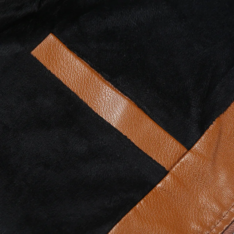 

PU Leather Men's New Style Men Solid Color plus Velvet Jacket Leather Jacket Large Size Europe And America Jackets