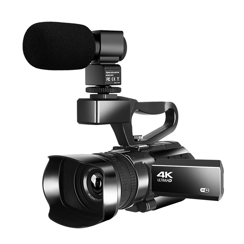 Розничная продажа видеокамера 4K Ultra HD 48 МП для YouTube прямой трансляции 30-кратный