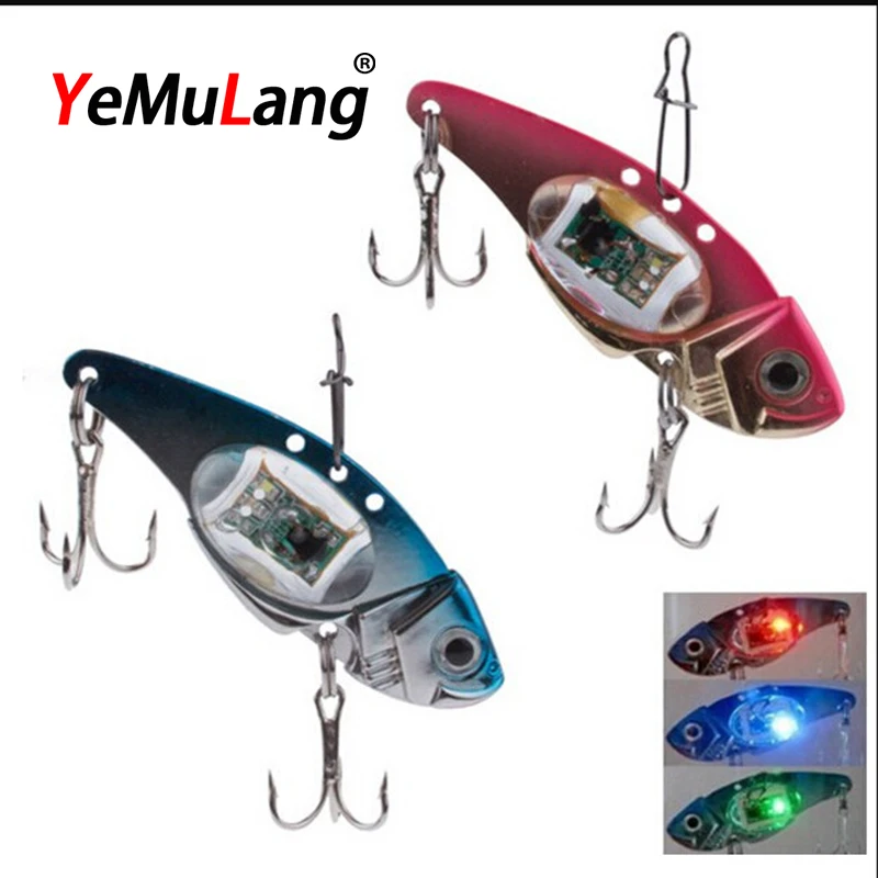 YeMuLang Led рыба-образный цветной блестящий металл искусственная наживка для рыбалки С рыболовным крюком BB610