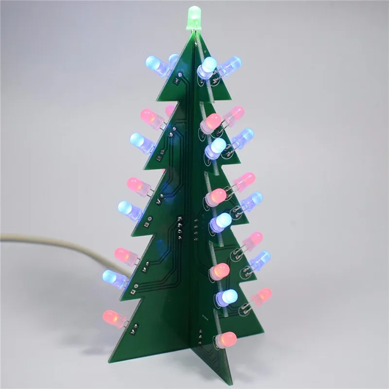 DIY звезда мигающий 3D светодиодный Декор Рождественская елка электронный Обучающий набор подарки красочные-Горячие украшения рождественской елки@ C