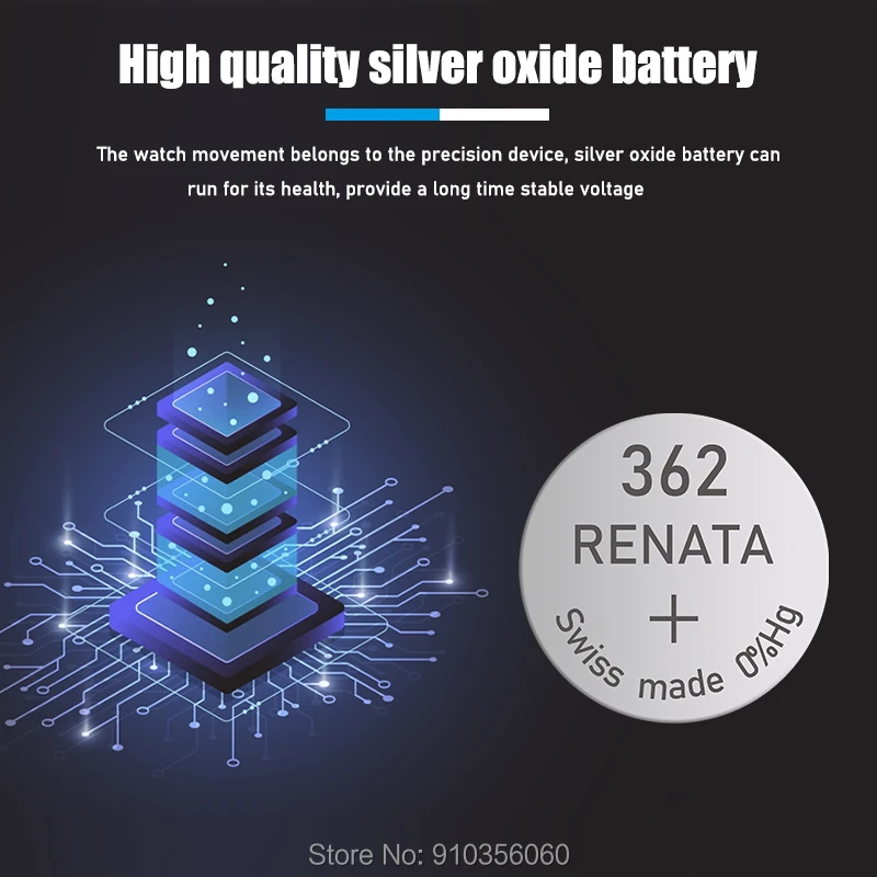 10pc renata Silver Oxide Watch Battery 362 SR721SW 721 1.55V 100 original brand renata 362