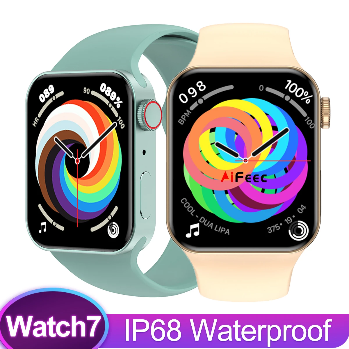Iwo Smartwatch Series 7 Bluetooth Call Diy Face Smart Watch Men Women Ip68  Waterproof Fitness Clock For Xiaomi Ios Pk Iwo 15 Pro - Smart Watches -  AliExpress