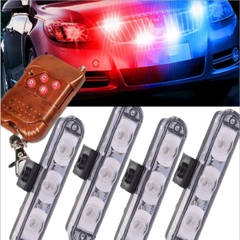 

YTCLIN 12V DC Wireless Remote 4x3LED Ambulance Police Strobe Light for Car Truck Flashing Firemen Lights Emergency Light