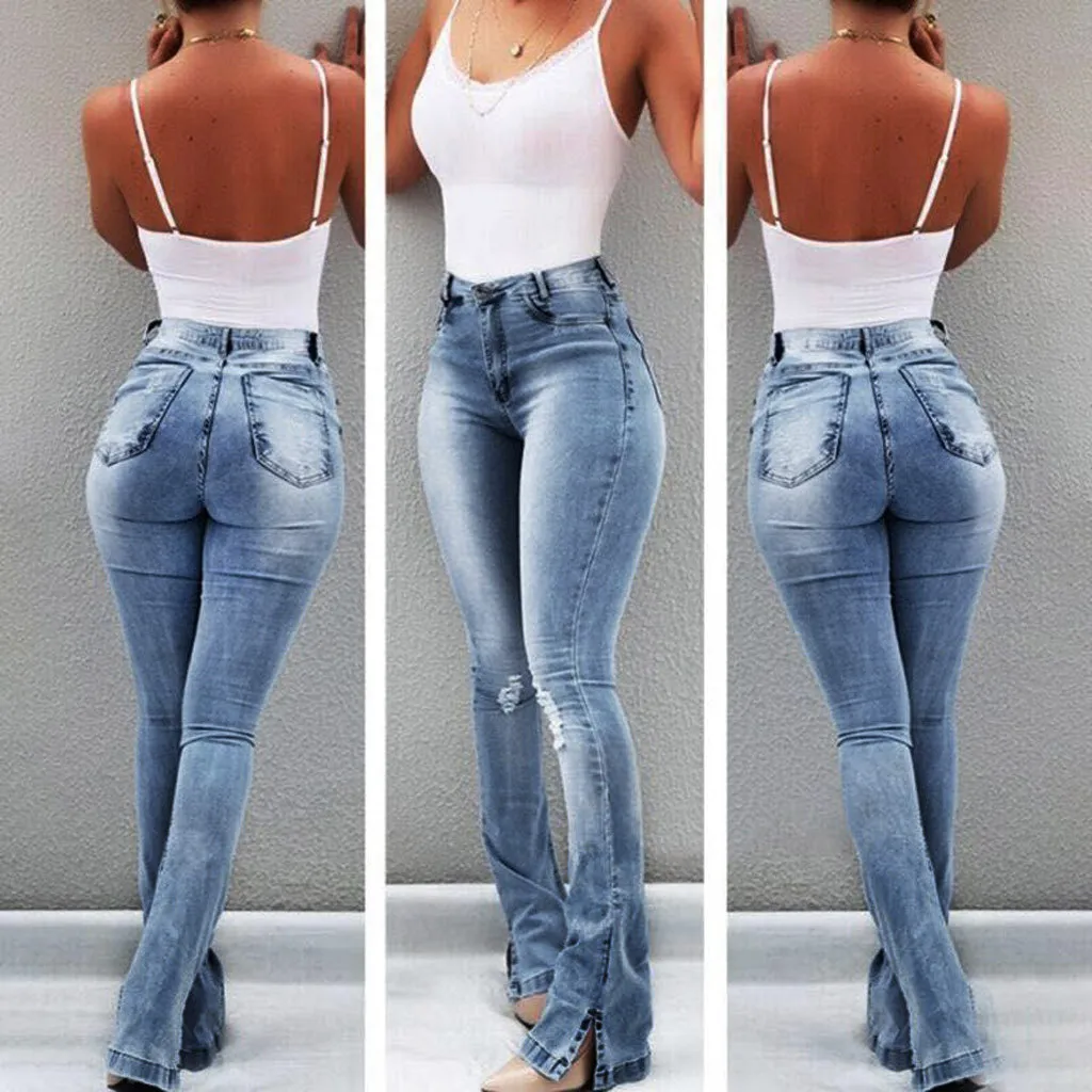

Women Jeans Skinny High Waisted Jeans Pocket Stretch Slim Button Denim Pants Ladies Jeans vaqueros mujer 2019 Hot sea4