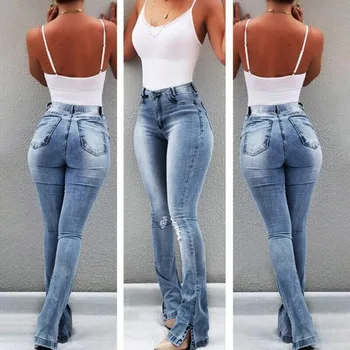 

Women Jeans Skinny High Waisted Jeans Pocket Stretch Slim Button Denim Pants Ladies Jeans vaqueros mujer 2019 Hot sea4