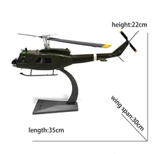 1/48 масштаб сплава транспортный вертолет UH-1 Iroquois самолет США Air Force Huey детские игрушки Детский подарок для коллекции