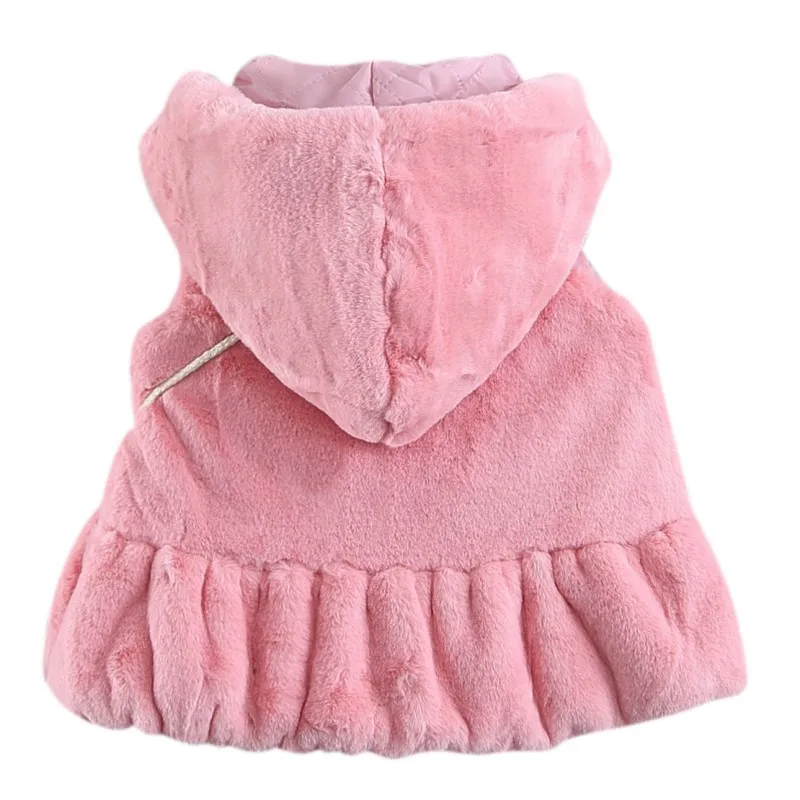 Baby Girls Faux Fur Vest Autumn Winter Fashion Thick Warm Waistcoat Cute Kids Outerwear Baby Girl Christmas Clothes