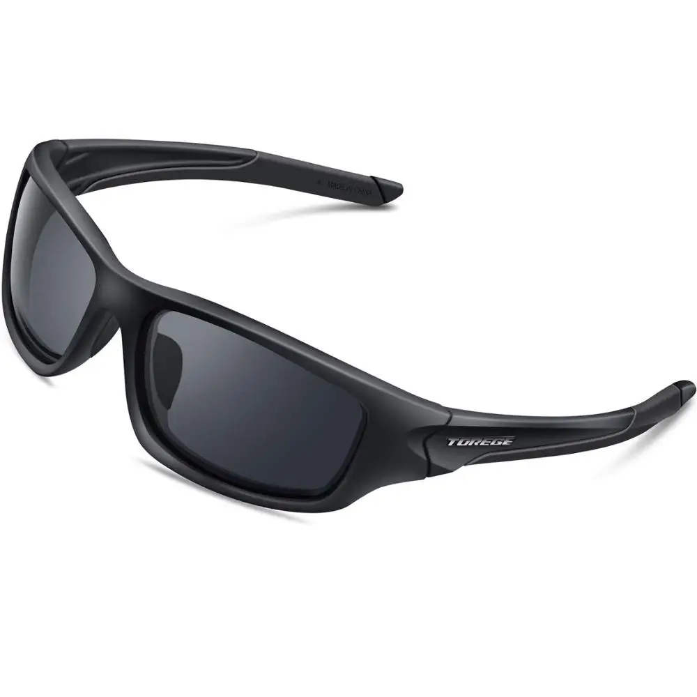TOREGE Polarized Sports Sunglasses for Men Women Cycling Running