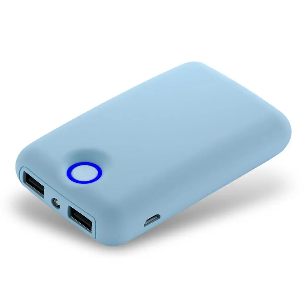 Мини милый 6000 мАч банк питания портативное зарядное устройство Внешняя батарея повербанк Банк питания Duel USB для Xiaomi iPhone samsung - Цвет: blue