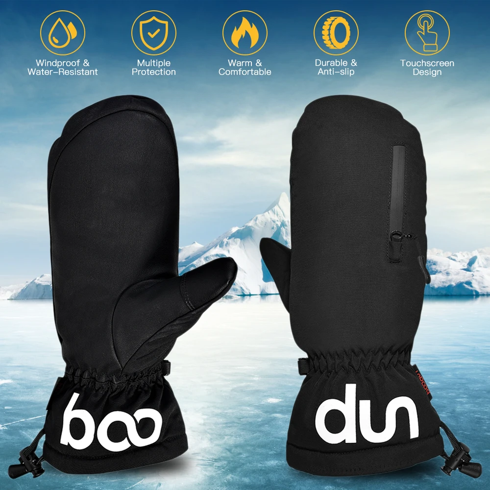 Warm-Gloves Touchscreen Snow-Mittens Ski Skiing Water-Resistant Outdoor-Sports Winter