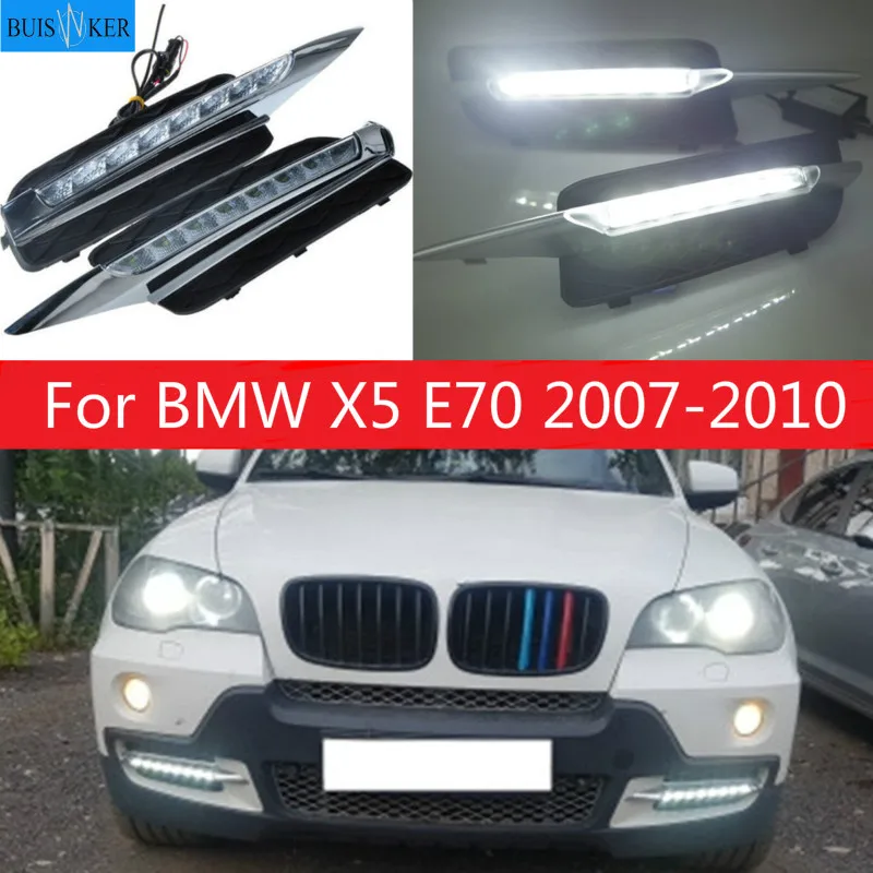 

Светодисветодиодный ABS для дневных ходовых огней BMW X5 E70, 2007, 2008, 2009, 2010, DRL, 12 В, 1 комплект