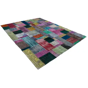 

244x304 Cm Multicolor Handmade Patchwork Rug-8x10 Ft