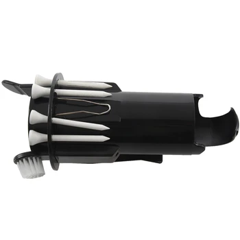 

Golf Ball Tee Holder Golf Pro Clip Caddy with Nylon Brush Divot Tool