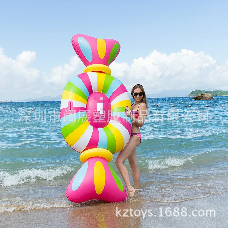 

Currently Available Environmentally Friendly Thick PVC Inflatable Floating Bed New Style Large Size Candy Floating Row Loungers