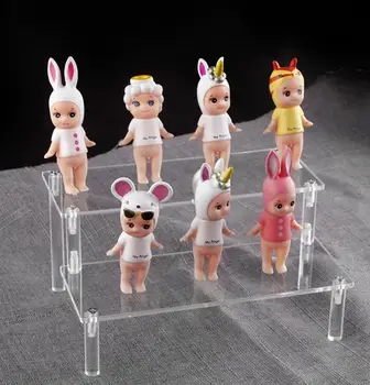

Fashion toy shop display props acrylic Action Figure stand detachable Cartoon character ladder frame holder toy car model rack