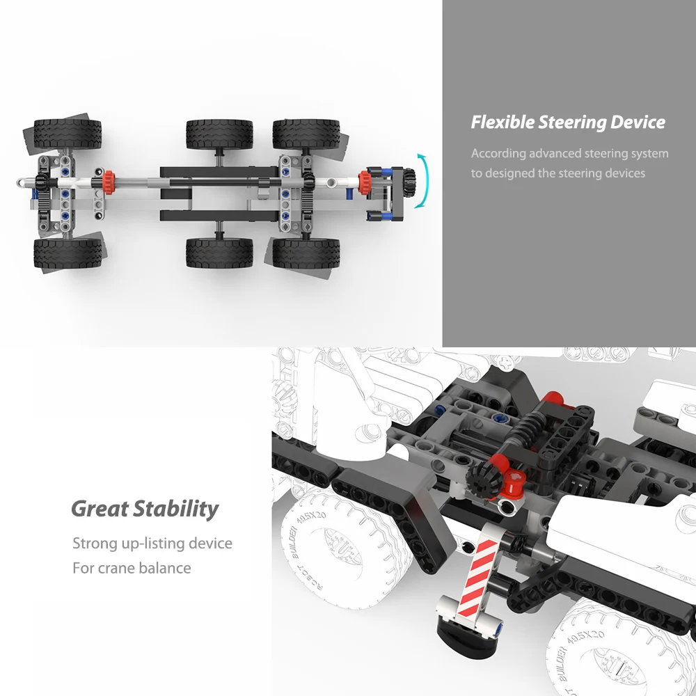 Xiaomi mi tu строительные блоки инженерный кран 360 градусов вращающаяся консоль подъемная телескопическая стрела Дети DIY автомобильные игрушки Кирпичи