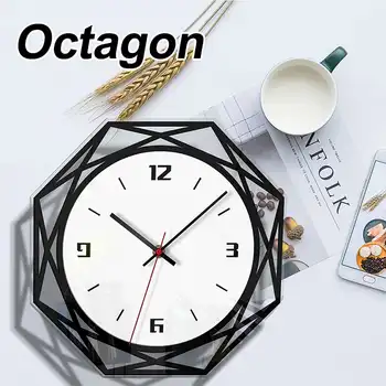 

Nordic Fashion Wall Clock Living Room Creative Clock Home Metal Decorative Quartz Clock Simple Design Style Hanging Clock