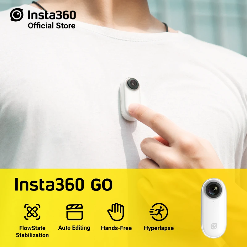 Insta360 Go Action Camera Ai Auto Editing Handsfree Smallest