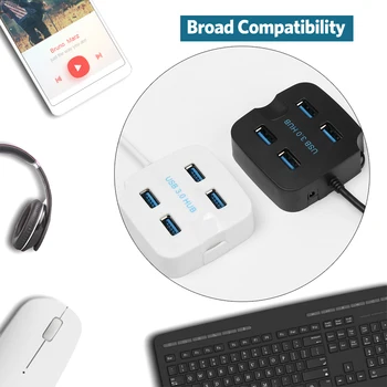 

High Speed 4 Port USB 3.0/2.0 Multi Universal New HUB External Splitter Adapter For Desktop PC Laptop Computer Accessories