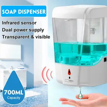 

700 ml Wall Mounted Automatic Soap Dispenser Infrared Induction Smart Liquid Soap Dispenser For Kitchen Bathroom Accessory