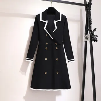 

Big Size 4XL High Waist Jacket Blazer Long sleeve Women Elegant Blazer Fashion Work Wear Office Lady Coat Knitted Outwear