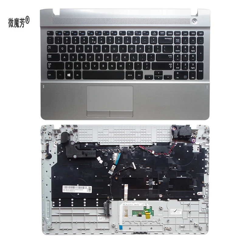 Teclado Prateado para Computador Laptop Samsung Novo Teclado para Samsung Uso Nos Eua