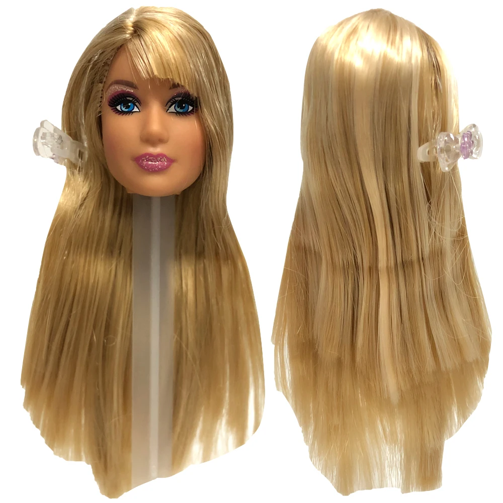 NK одна шт кукла голова с длинными волосами для девочки 30 см кукла аксессуары DIY подарок для девочки 30 см кукла 112A 11X