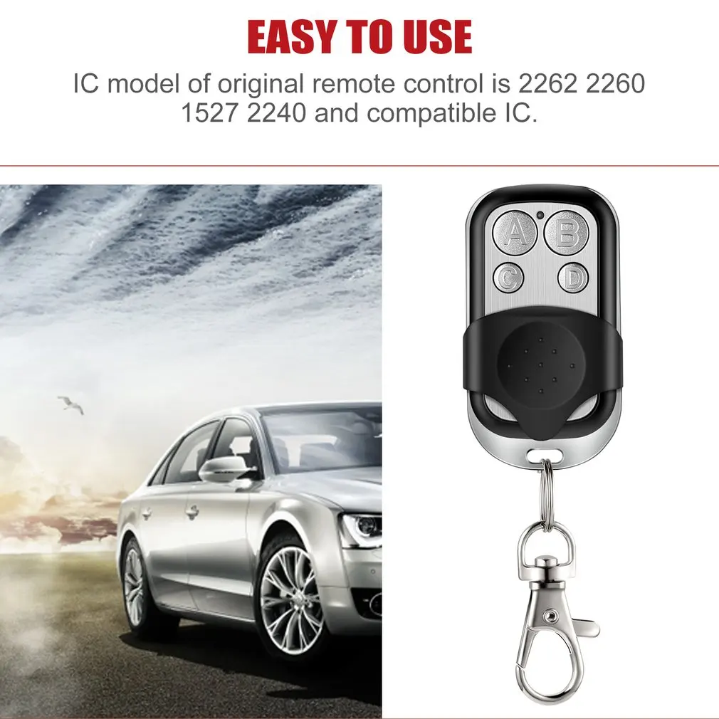 433Mhz Remote Control Code Grabber For Gate Wireless RF 4 Channel Electric Cloning For Gate Garage Door Car Keychain