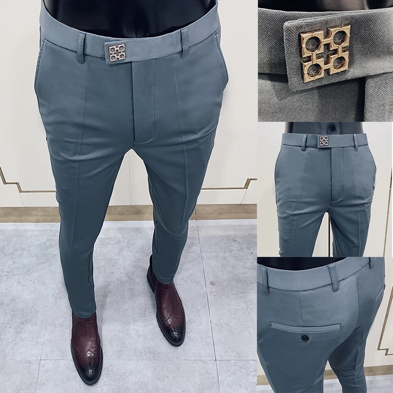 Buy INVICTUS Men Grey Self Design Slim Fit Formal Trousers - Trousers for  Men 1749040 | Myntra - Price History