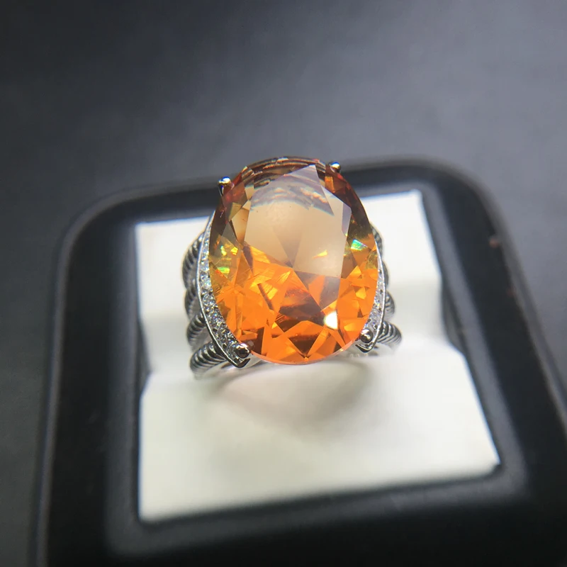 CSJ 11.11Big Stone Zultanite кольцо Стерлинговое Серебро 925 Ov15* 20mm15ct создан сультанит изменение цвета ювелирные украшения для женщин вечерние подарок