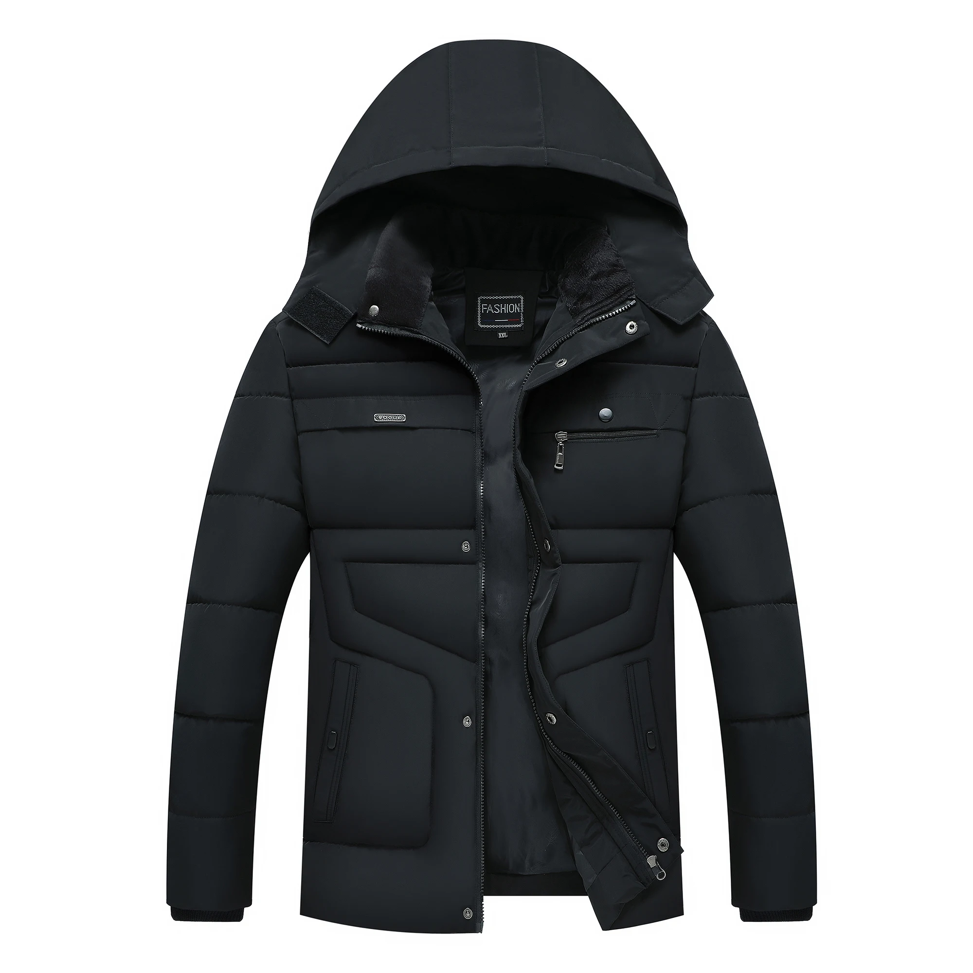 Зимняя мужская флисовая куртка-бомбер, брендовый топ с капюшоном, высококачественное мужское пальто, Повседневная Уличная одежда, подарок для отца, размер XL-5XL; YA510