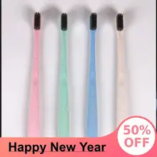 Naturel Toothbrush Wheat Straw Bamboo Charcoal Small Head Toothbrush Travel Portable Adult Soft Brush With Travel Case
