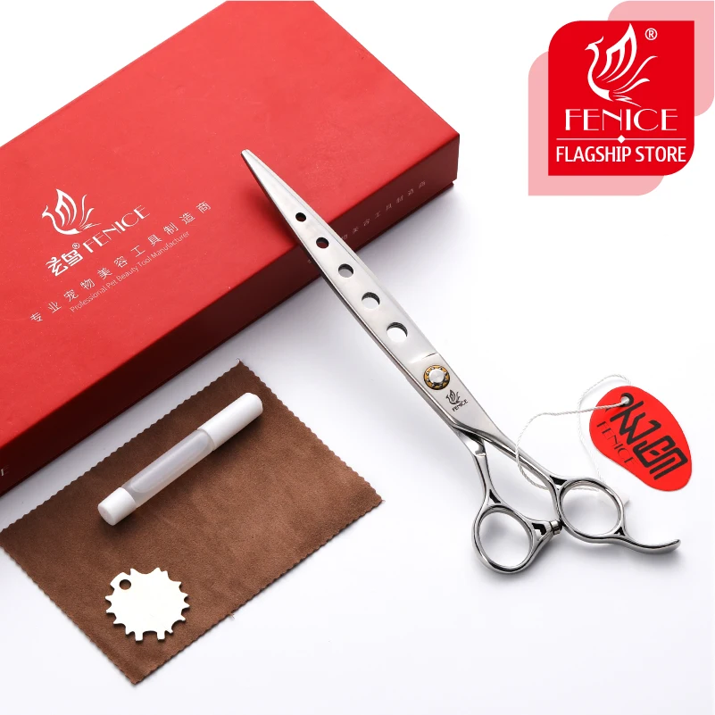 Dog Grooming Scissors Fenice 7/7.5/8 Inch Jp440c Pet Dogs Gromming Scissors Straight Shears Sharp Edge Animals Cat Hair Cutting Barber Tools