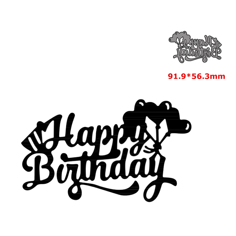 

Metal cutting dies cut die mold happy birthday decoration diy Scrapbook paper craft knife mould blade punch stencils dies