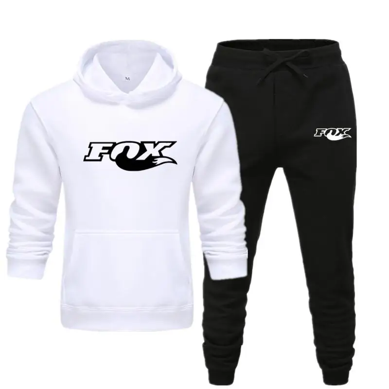 Hot Sale Brand FOX Men Sets Hoodies+Pants 2 Pieces Sets Casual Tracksuit Male Sportswear Gym Fitness Sweatpants Sudadera Hombre Hot Sale Brand FOX Men Sets Hoodies+Pants 2 Pieces Sets Casual Tracksuit Male Sportswear Gym Fitness Sweatpants Sudadera Hombre