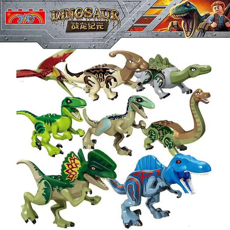 

8Pcs 77037 Jurassic World 2 Dinosaur Tyrannosaurus Building Blocks Dinosaur Action Figure Bricks Dinosaur Toys Gift