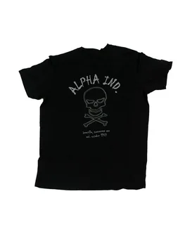 

Alpha Industries T Shirt Skull Bones Oversized Schwarz Tees Brand Clothing Funny T-Shirt Short Sleeve Tops