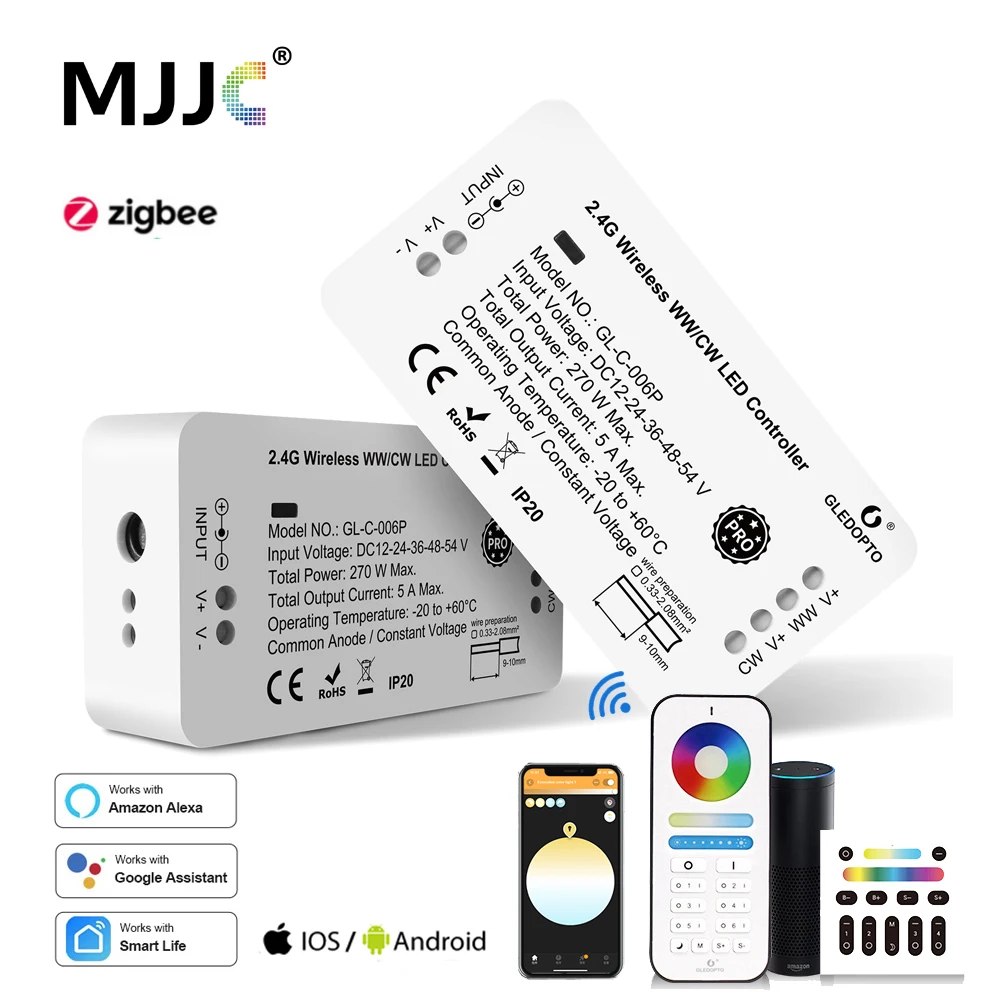 LED-контроллер OPTO Zigbee 3 0 Pro 12 В 24 2 4 ГГц | Лампы и освещение