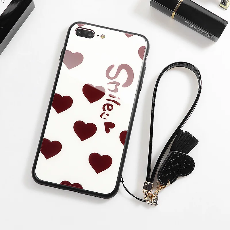 13 Роскошный чехол из закаленного стекла для iPhone 11 Pro Max, с кисточками, ремешок с сердечком, чехол для iPhone 11 Pro Max, бампер, противоударный чехол - Цвет: 13