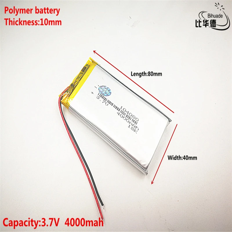 

Good Qulity Liter energy battery 3.7V,4000mAH 104080 Polymer lithium ion / Li-ion battery for tablet pc BANK,GPS,mp3,mp4